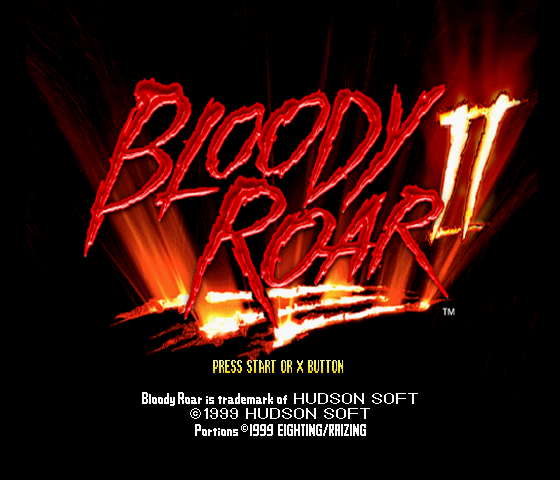 Bloody Roar II Title Screen